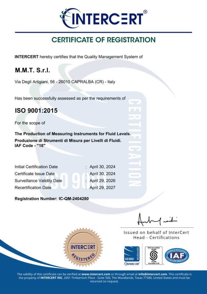 ISO 9001 certified company